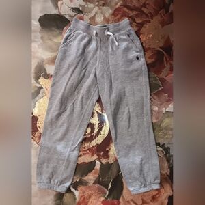 Gray Sweatpants with Embroidered Logo